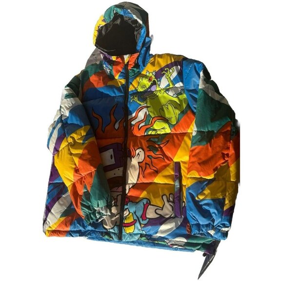 NEW Members Only X Nickelodeon Rugrats Puffer Winter Jacket Size Men's Large - Picture 7 of 16